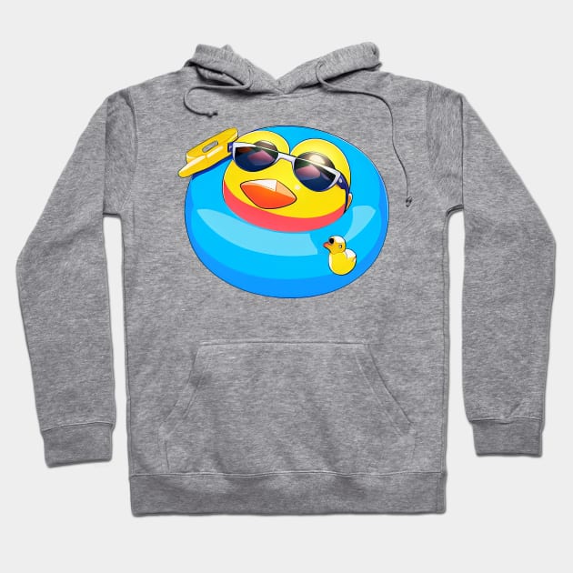 Sunglasses Rubber Duck Swimming Hoodie by BAYFAIRE